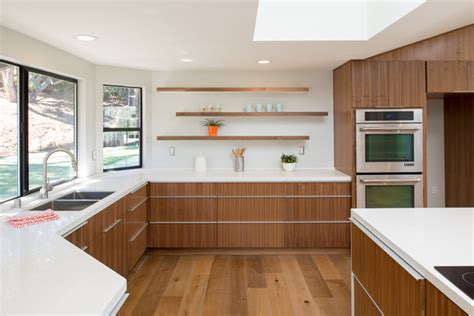 With new design ideas, walnut is placed in a more modern setting. rift cut walnut Kitchen cabinets - Modern - Kitchen - San ...