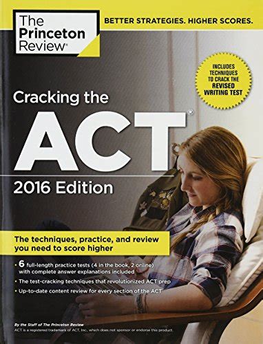 Download Book Pdf Cracking The Act With 6 Practice Tests 2016