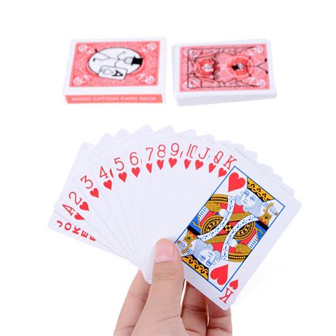 new 1 set magic prop cartoon card deck pack playing card animation prediction funny magic magic