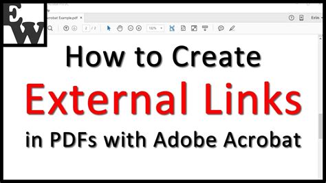 How To Create External Links In PDFs With Adobe Acrobat YouTube