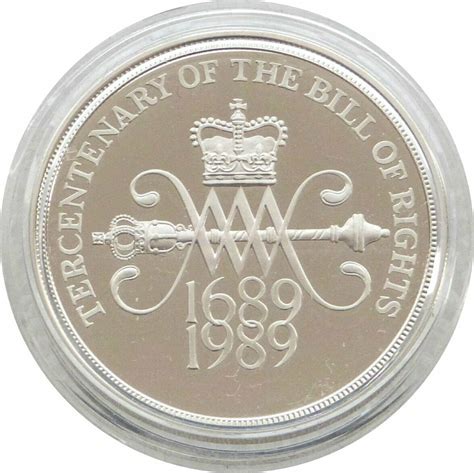 1989 Bill Of Rights £2 Silver Proof Coin