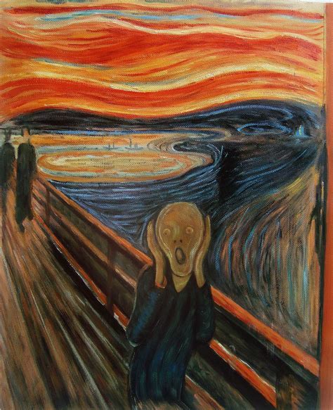 The Reproduction Of The Scream By Edvard Munch Oil On Canvas Size 73 X