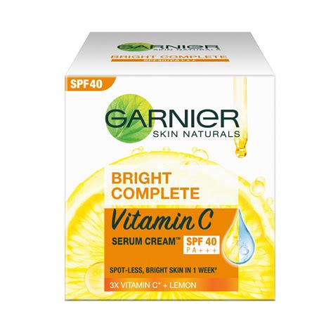 Garnier Bright Complete Vitamin C Spf 40 Pa Serum Cream 45 Gm Price