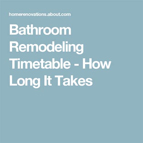 How Long Does A Bathroom Remodel Take Remodel Bathrooms Remodel Bathroom