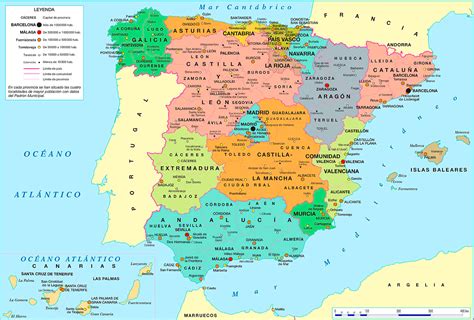 Mapa De Espana Con Provincias