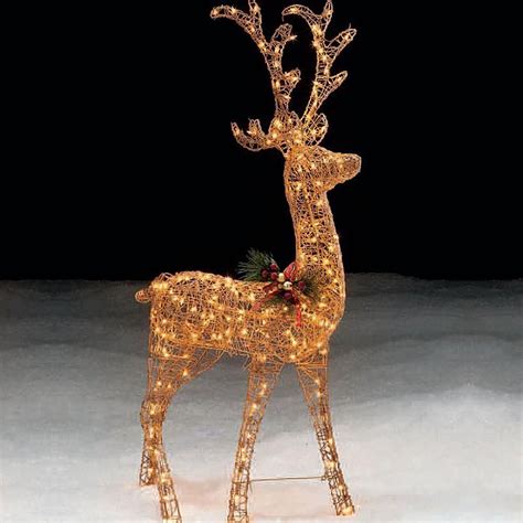 Diy christmas lawn decorations with lights christmas lawn decorations must look festive, and what better way to bring in cheer and good. Trim A Home® 60in Lighted Gold Standing Deer Christmas ...