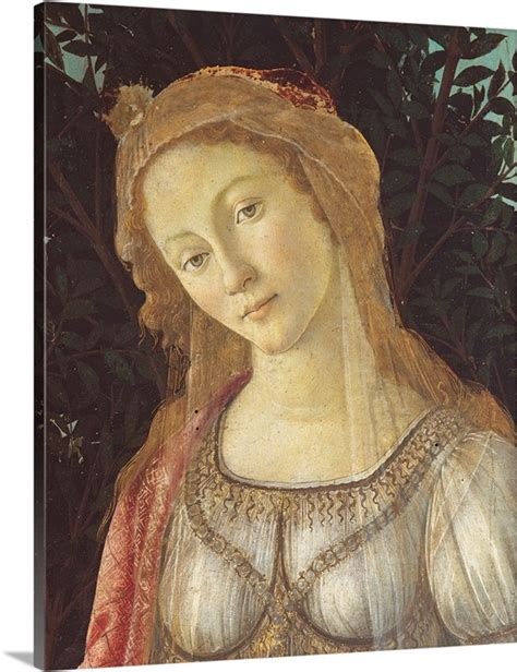 Primavera Face Of Venus By Botticelli C 1478 Uffizi Gallery