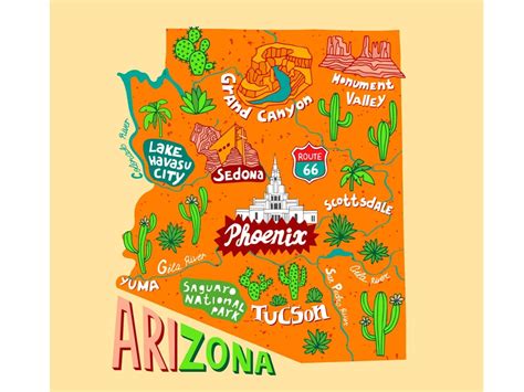 Map Of Arizona And Flag Arizona Detailed Counties And Road Maps