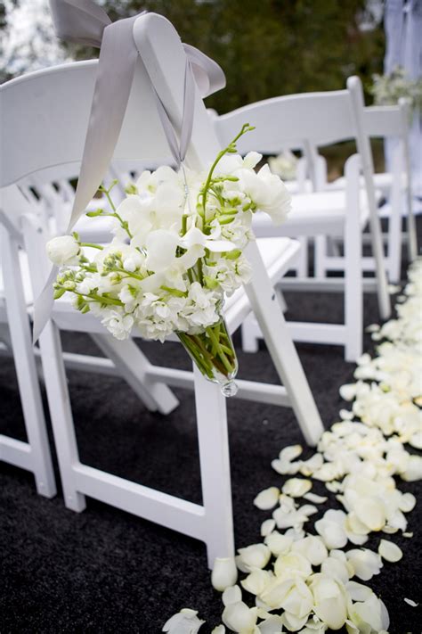 A simple way to create a cohesive feel to your wedding is to use if you want to make a subtle statement, try using just greenery and filler flowers as wedding chair decor. Aisle-Chair-Flower-Posies-Wedding - Elizabeth Anne Designs ...