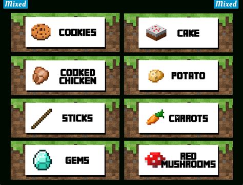 You will find eight different designs with minecraft theme video game minecraft themed party printables: Free Printable Minecraft Food Tent Labels - Bing Images ...