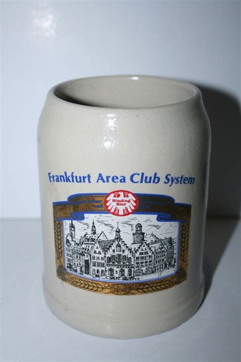 Binding Bier Frankfurt Area Club System Beer Stein Mug 5 Liter Vintage Stoneware For Sale
