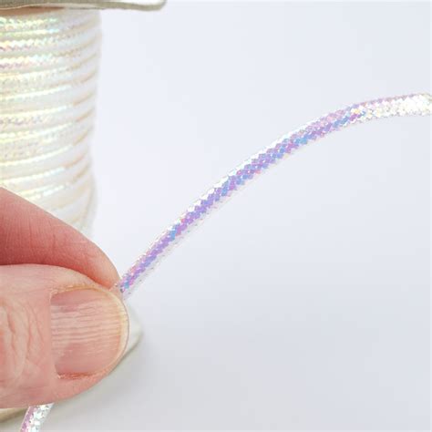 White Iridescent Cord Wire Rope String Basic Craft Supplies