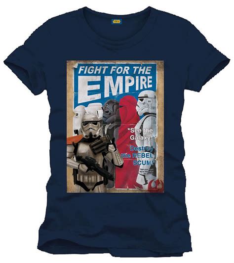 Buy T Shirt Star Wars T Shirt Fight For The Empire Navy Size Xl