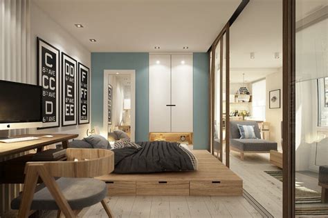 Cozy studio - 40 square meters transformed by Curly Design