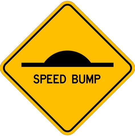 Speed Bump Western Safety Sign