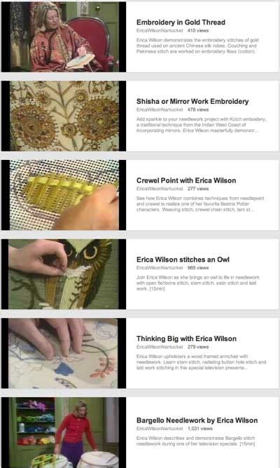 Erica Wilson Needlework Show Videos