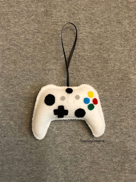 Video Game Controller Christmas Ornament In White Felt Holiday Etsy