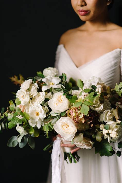 Neutral Fall Wedding With Lush Organic Flowers Once Wed