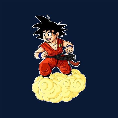 Dragon Ball Z Kid Goku On Cloud Mens T Shirt By Sam Green Cloud City
