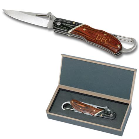 Rosewood Handle Engraved Pocket Knife Forallts