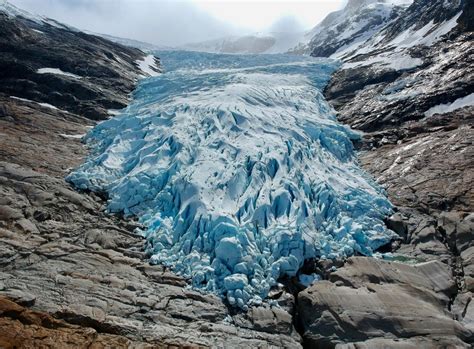 The face of Norway, Engabreen glacier. : geology