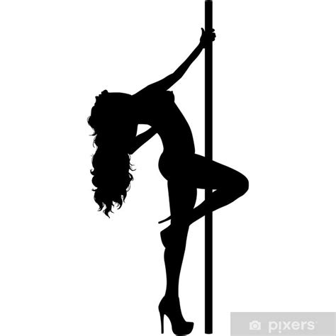 Poster Vector Silhouette Of A Stripper Pixers Us