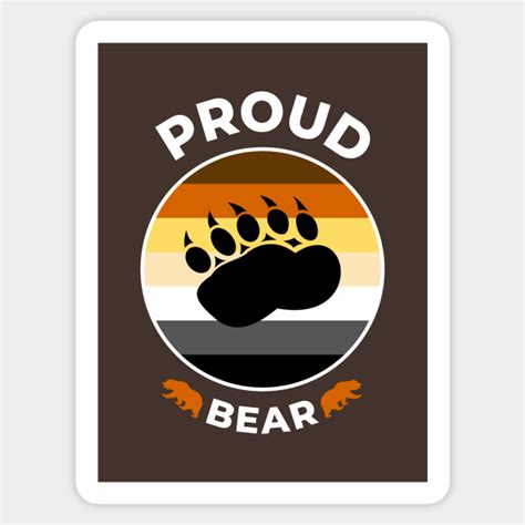 Proud Bear Pride Gay Bears Circle Paw Print Gay Bear Sticker Teepublic