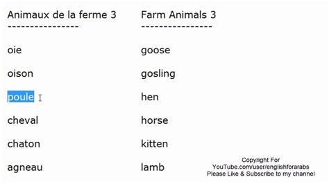 Animals Names In French Part 3 French For Beginners Youtube