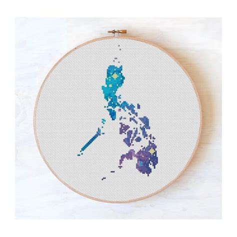 Cross Stitch Modern Philippines Silhouette Manila Cross Etsy Modern