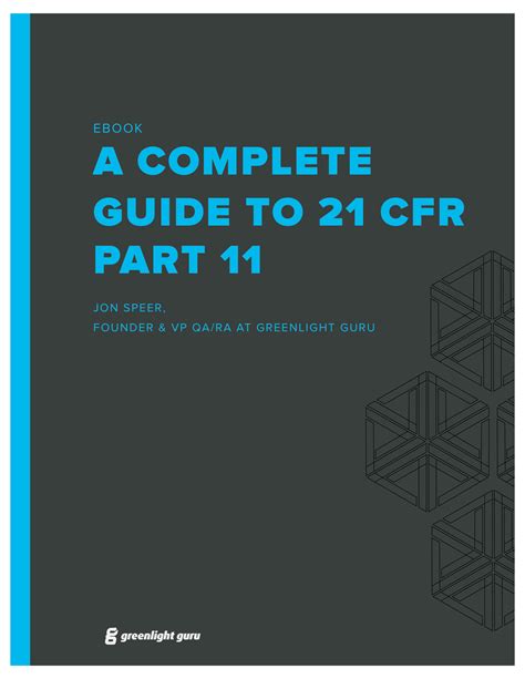 21 Cfr Part 11 A Complete Guide Free Download