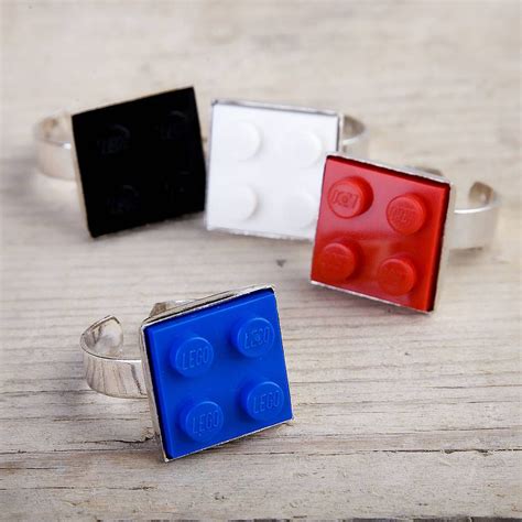 Handmade Upcycled Lego Brick Ring Lego Jewelry Personalized Rings Rings