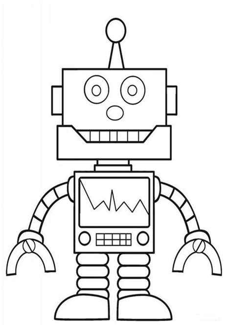 Free And Easy To Print Robot Coloring Pages Tulamama