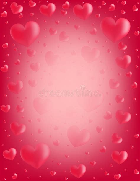 Valentine Card Hearts Vector Background Stock Vector Illustration Of