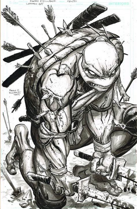 Tmnt Leonardo By Freddie E Williams Ii Ninja Turtle Drawing Ninja