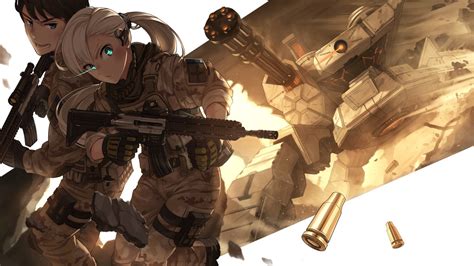 Download 3840x2160 Anime Girl Military Soldier Anime
