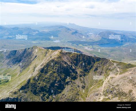 The Summit Of Mount Snowdon Wales Uk Mount Snowdon Stands At 1085