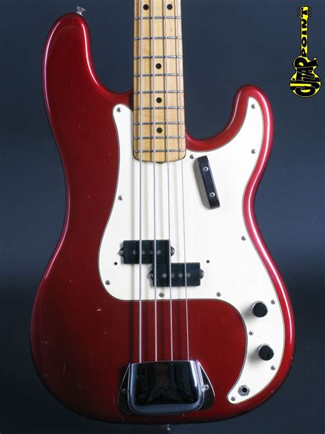 1972 Fender Precision Bass Candy Apple Red Vi72fepbcar