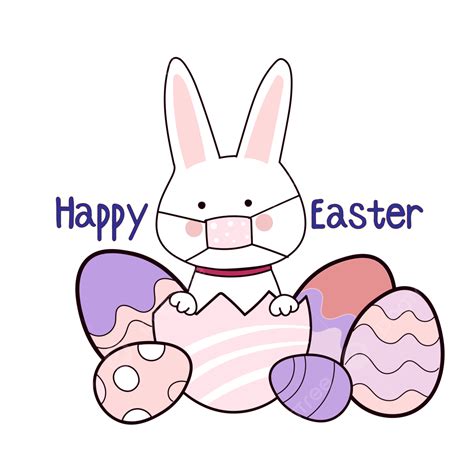 Cute Easter Bunny Vector Png Images Cute Cartoon Easter Bunny Wear