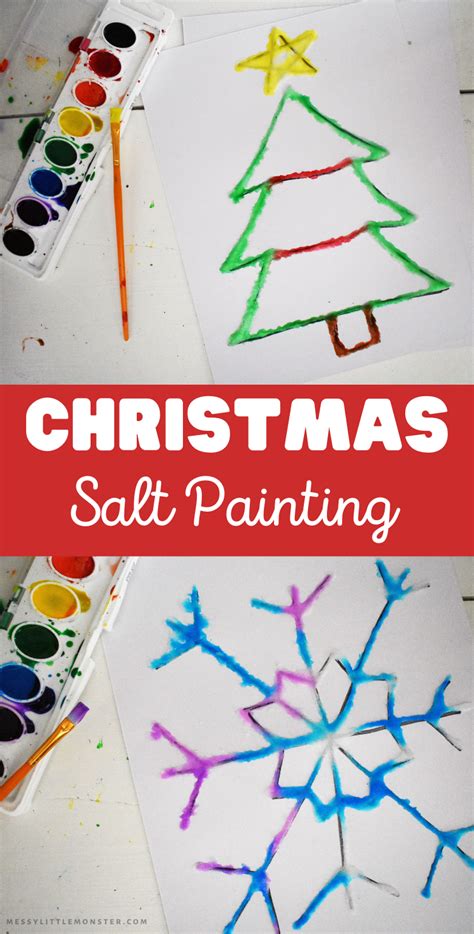 Raised Salt Painting Christmas Art Project Christmas Art For Kids
