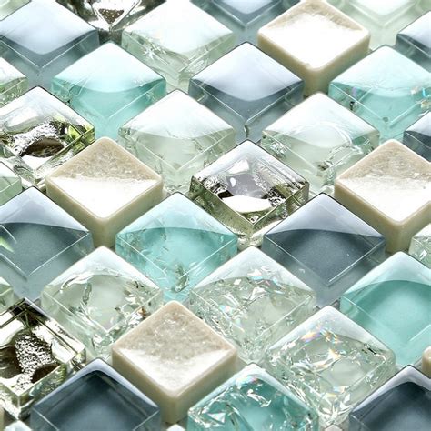 Our wide variety of mosaic tiles extends beyond our beautiful glass mosaic tiling. mini 15*15mm blue color crystal glass mosaic tiles for ...