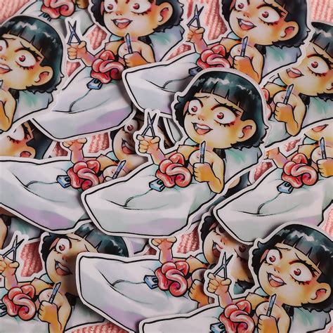 Junji Ito Cute Horror Manga Stickers Etsy