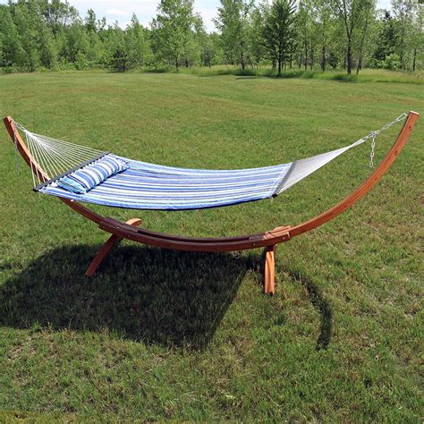 Wooden Hammock Stand Or Hammock And Stand Set Curved Arc Multiple