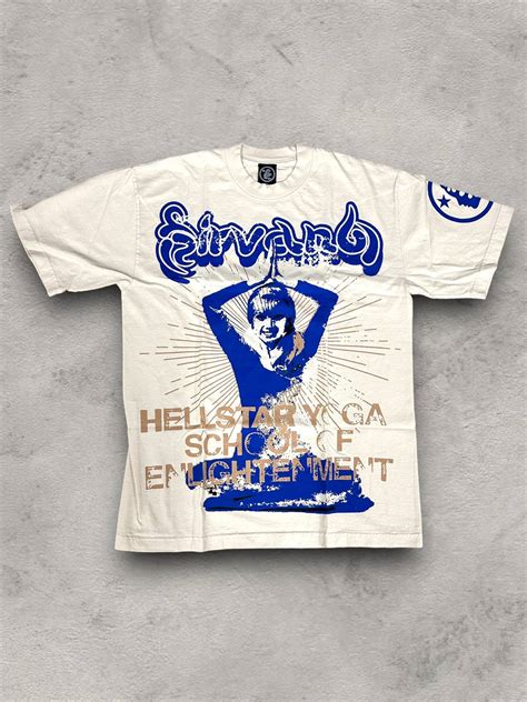 Hellstar Hellstar Studio Yoga Tee Blue White Grailed