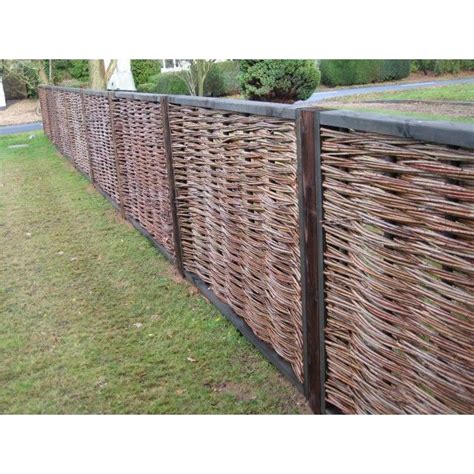 Bunched Willow Panel 4ft High X 6ft Wide Small Garden Fence