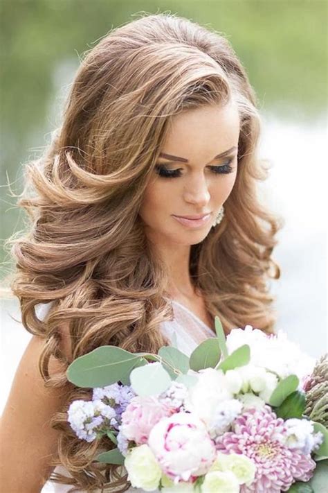 Textured side curls with headband. 73 Wedding Hairstyles for Long, Short & Medium Hair