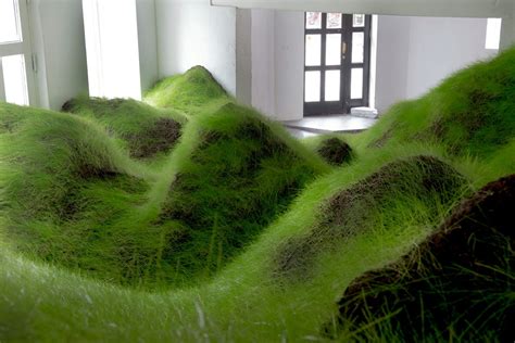 “not Red But Green” Grass Art Installation