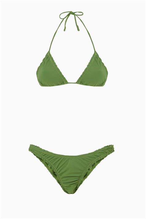 Shop Reina Olga Green Guia Bikini Set In Econyl® For Women Ounass Saudi