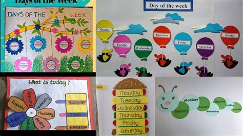Preschool Days Of The Week Decoration Ideaweek Chart Ideastlm Name Of