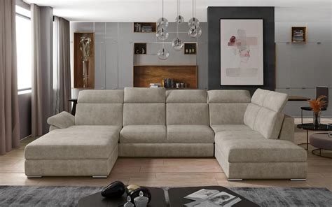 Dora Corner Sofa Bed In Dark Grey Fabric Baci Living Room