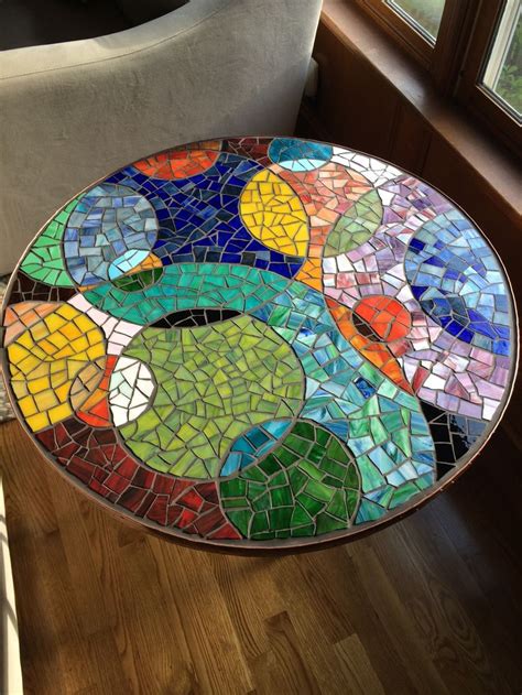 Everything you need for your next mosaic tile project + free shipping! Round Mosaic End Table #Mosaic2015 #MosaicEndTable # ...